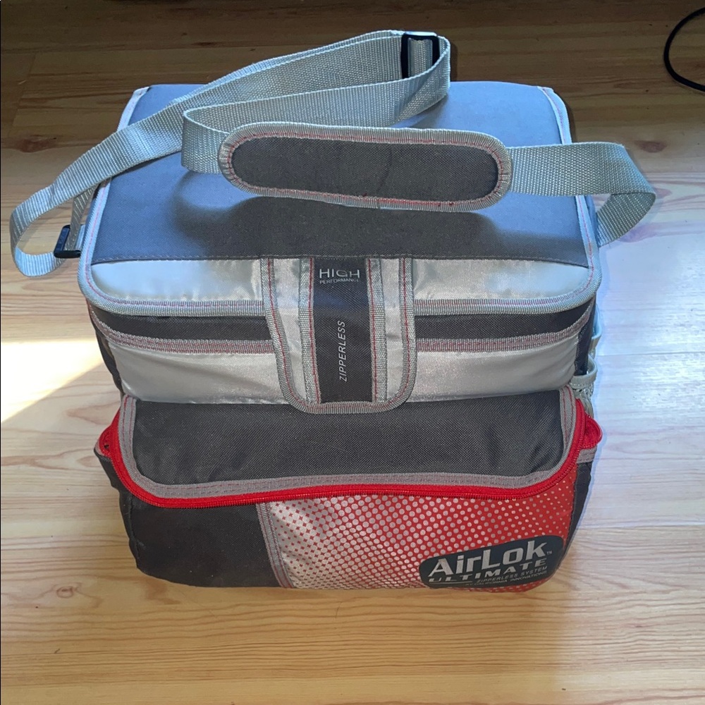 Gray and Red Airlock Cooler